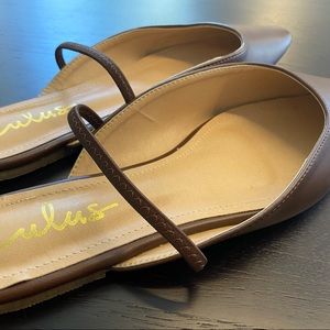 Lulus Brown Mules Size 11